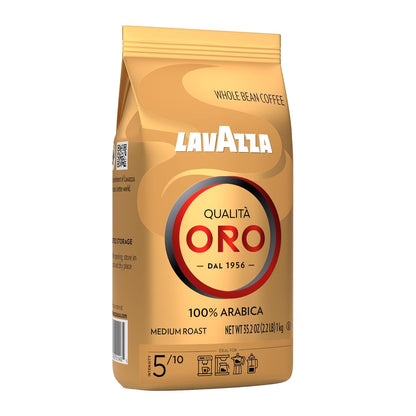 Lavazza Qualità Oro Whole Bean Coffee Blend, Medium Roast, 2.2 lb Bag