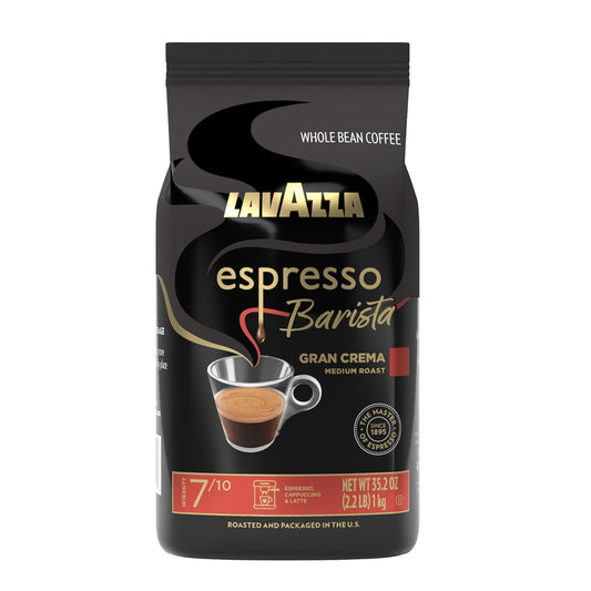Lavazza Espresso Barista Gran Crema Whole Bean Coffee Blend, Medium Espresso Roast, 2.2 lb Bag
