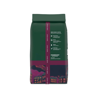Starbucks French Roast Dark Roast Ground Coffee 28 oz Bag, 100% Arabica Beans, Bold Smoky Flavor, Hot or Iced Coffee