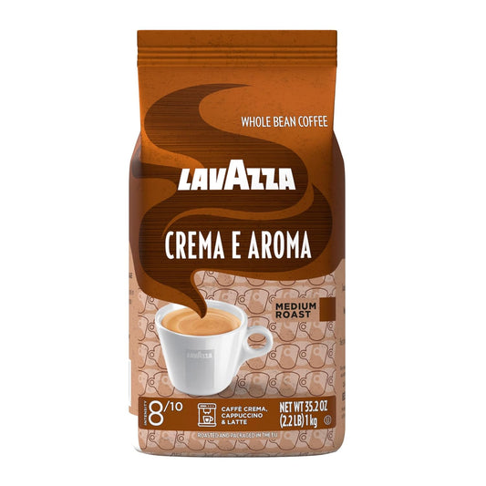 Lavazza Crema E Aroma Whole Bean Coffee Blend, Medium Roast, 2.2 lb Bag