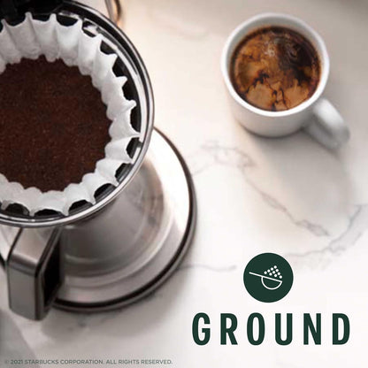 Starbucks Espresso Roast Dark Roast Ground Coffee 28 oz Bag, 100% Arabica Beans, Rich Caramel & Molasses Flavor
