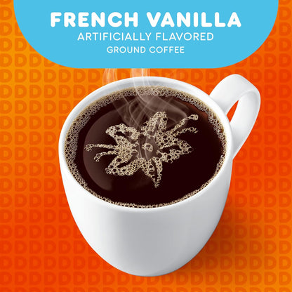 Dunkin' French Vanilla Medium Roast K-Cup Coffee Pods 88 Count, Keurig Compatible, Arabica Coffee, Smooth Vanilla Flavor