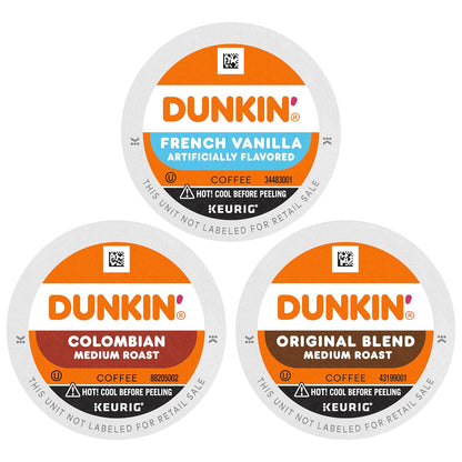 Dunkin' Best Sellers Variety Pack Medium Roast K-Cup Coffee Pods 60 Count, Keurig Compatible, Assorted Flavors