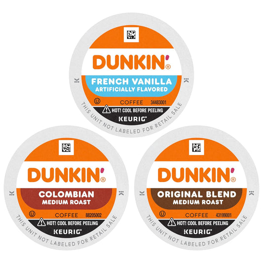 Dunkin' Best Sellers Variety Pack Medium Roast K-Cup Coffee Pods 60 Count, Keurig Compatible, Assorted Flavors
