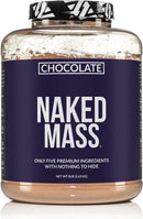 NAKED Chocolate Mass Gainer - All Natural Weight Gainer Protein Powder - 8lb Bulk, GMO Free, Gluten Free & Soy Free. No Artificial Ingredients - 1,360 Calories