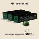 Nespresso Capsules Vertuo, Stormio, Dark Roast Coffee, 30-Count Coffee Pods